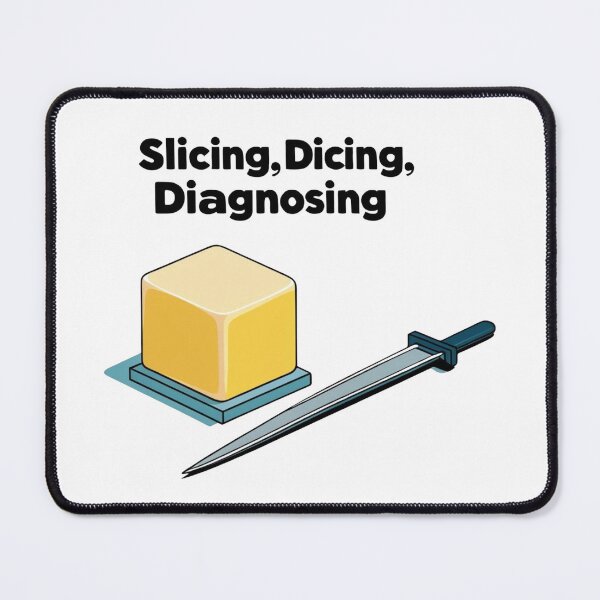 Item preview, Slicing Dicing Diagnosing – Funny Pathologist T-Shirt Design | Paraffin Block Lab Humor designed and sold by jelonkaa.