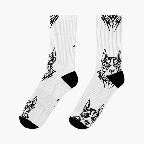 Item preview, Minimal Tribal Dog – Black Line Geometric Design designed and sold by snoezelstudio.