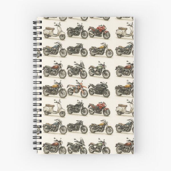 Item preview, Types of Motorcycles – Vintage Motorcycle Illustration Chart designed and sold by Pixel-Up.