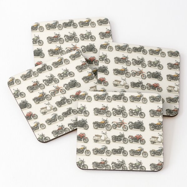 Item preview, Types of Motorcycles – Vintage Motorcycle Illustration Chart designed and sold by Pixel-Up.