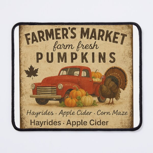 Item preview, Farmer’s Market – Vintage Thanksgiving Truck Design designed and sold by Rustic Ridge Designs.