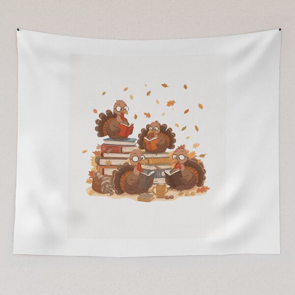 Item preview, Turkey Reading Books T‑Shirt | Fall Thanksgiving Teacher Tee | Cute Book Lover Classroom Shirt designed and sold by GAIDREDA.