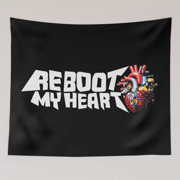 Item preview, Reboot My Heart – Futuristic Cyberpunk Heart Design designed and sold by ironpalette.