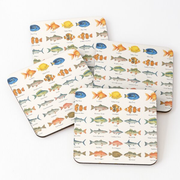 Item preview, Tropical and Freshwater Fish – Illustrated Marine Species Chart designed and sold by Pixel-Up.