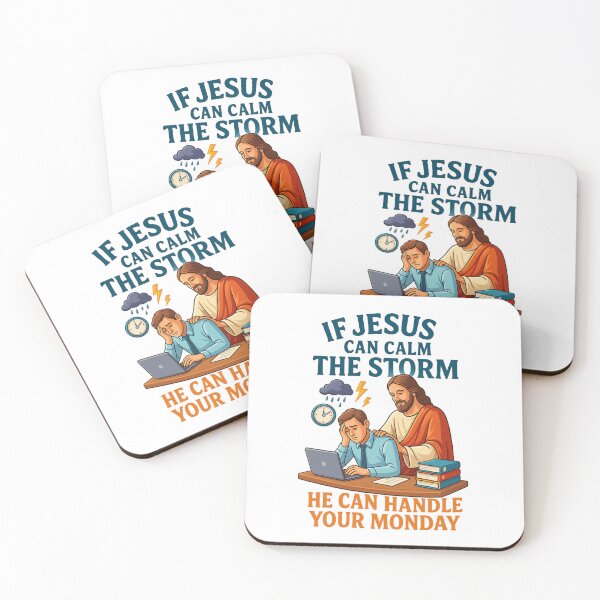 Item preview, Jesus Can Handle Storm He Can Handle Monday designed and sold by Frank'sFaithProducts.