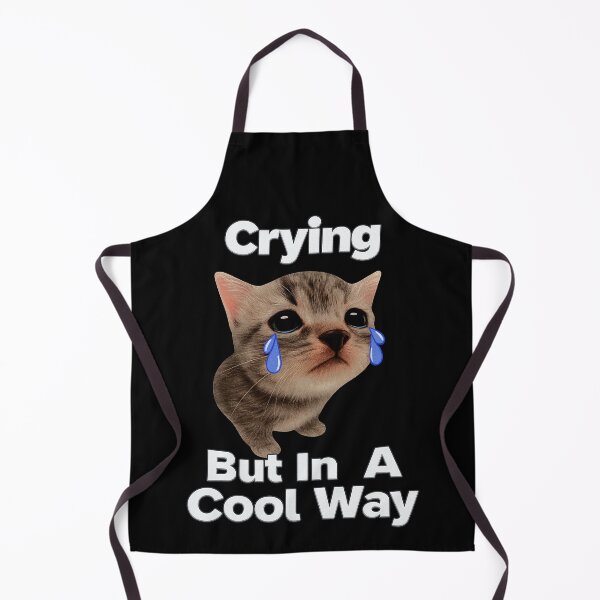 Item preview, Crying But In a Cool Way, Funny Cat Meme, Emotional Humor designed and sold by SassCity.