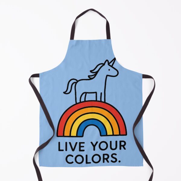 Item preview, Unicorn on Rainbow Live Your Colors - Minimalist Graphic designed and sold by Wild-way Art.
