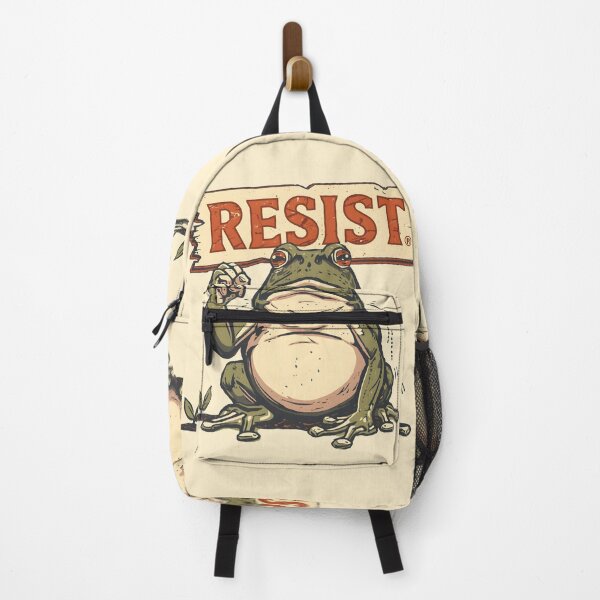 Item preview, Resist Frog Vintage Propaganda T-Shirt | Linocut Woodcut Style Political Art | Cottagecore Cute Protest Sticker designed and sold by lamiarte.