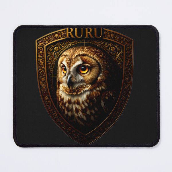 Item preview, Ruru Owl Crest on Ornate Shield designed and sold by 3littlepiglets.