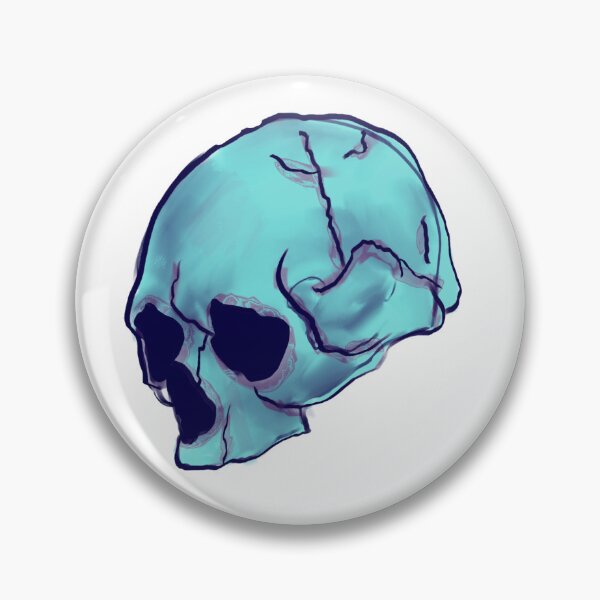 Item preview, Skully the skull - blue designed and sold by HauntAndDoodles.