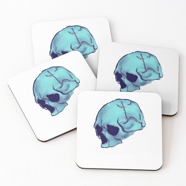 Item preview, Skully the skull - blue designed and sold by HauntAndDoodles.