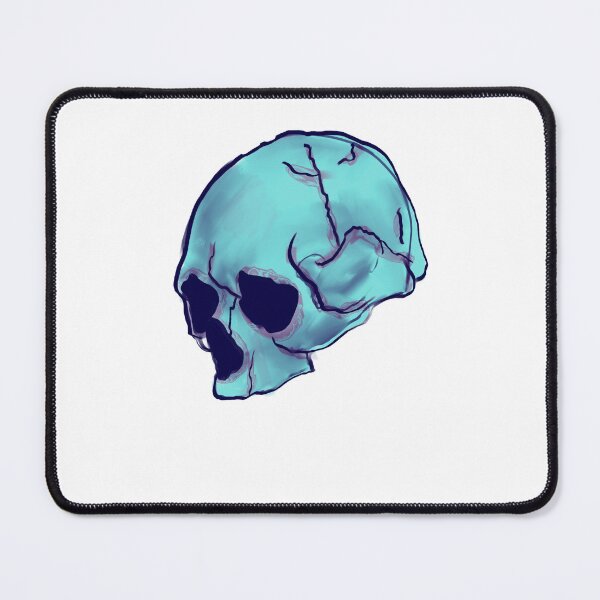 Item preview, Skully the skull - blue designed and sold by HauntAndDoodles.