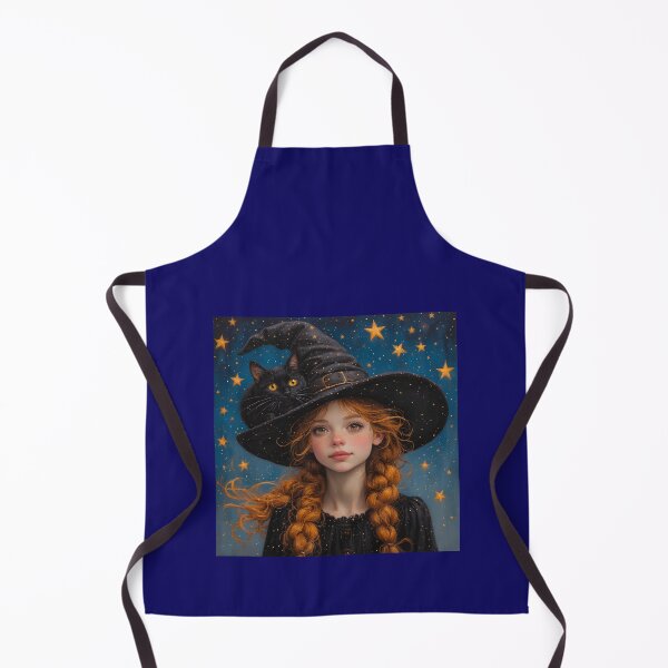 Item preview, A witch and a black cat on Halloween night. designed and sold by Natalia-Vlad.