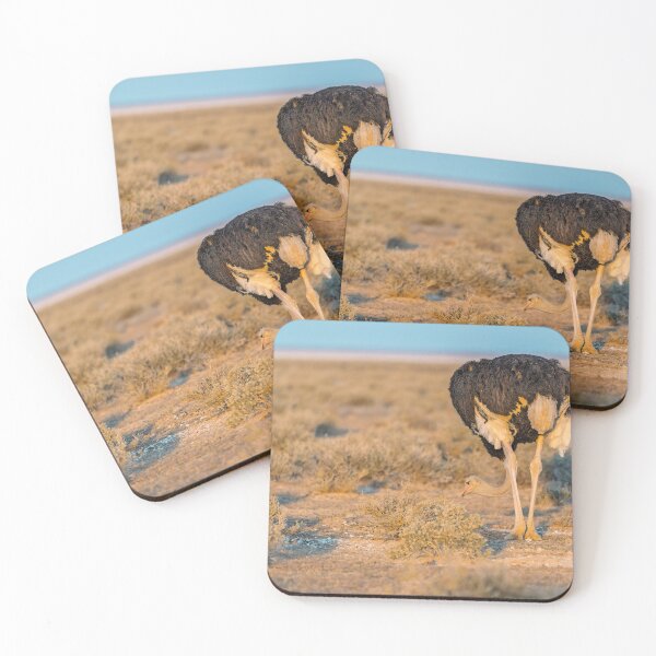 Item preview, Golden Hour Grazer — Ostrich of Etosha, Namibia designed and sold by DavideAntoniani.
