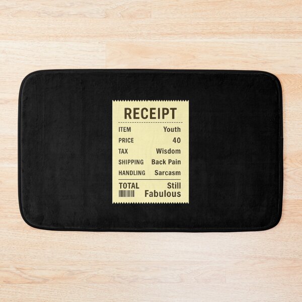 Item preview, Funny Aging Receipt – 40th Birthday design designed and sold by THISisIT-eshop.