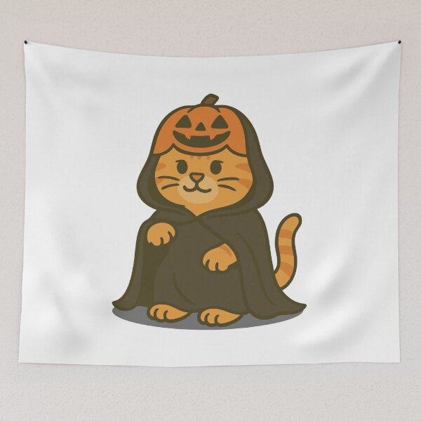 Item preview, Pumpkin Cloak Cat – Cute Halloween Costume Kitty designed and sold by PierrelyHO.