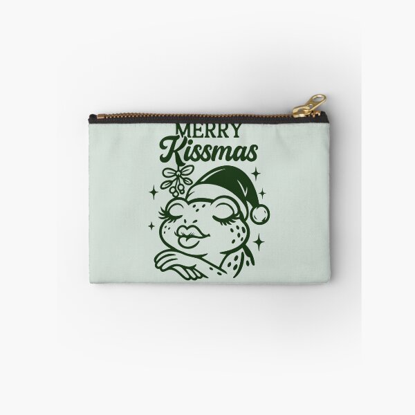 Item preview, Merry Kissmas Frog Girl – Cute Funny Christmas Illustration designed and sold by EmeraldeaArt.