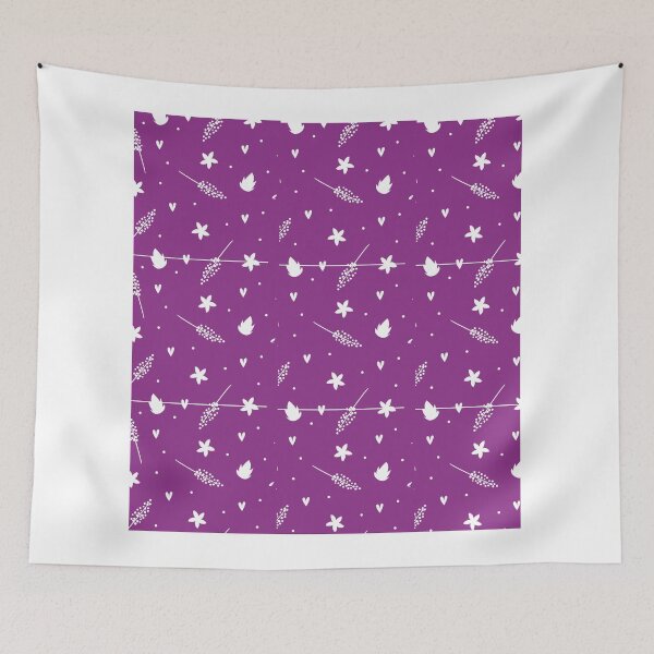 Item preview, Pop Floral Pattern White Flowers, Leaves and Hearts designed and sold by Jamildesign.