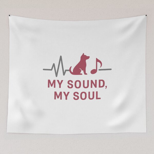 Item preview, My Sound, My Soul – Heartbeat Dog Music Line Art designed and sold by LumeLush.