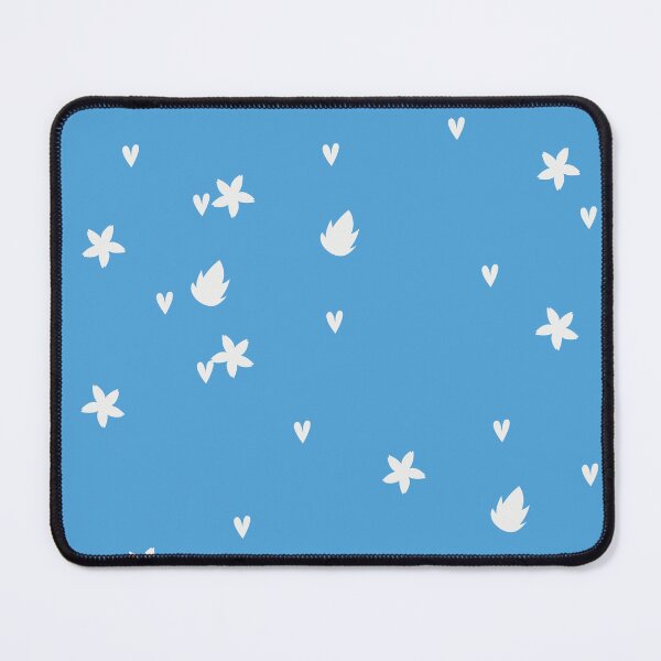 Item preview, Soft Floral Pattern White Flowers, Leaves and Hearts designed and sold by Jamildesign.