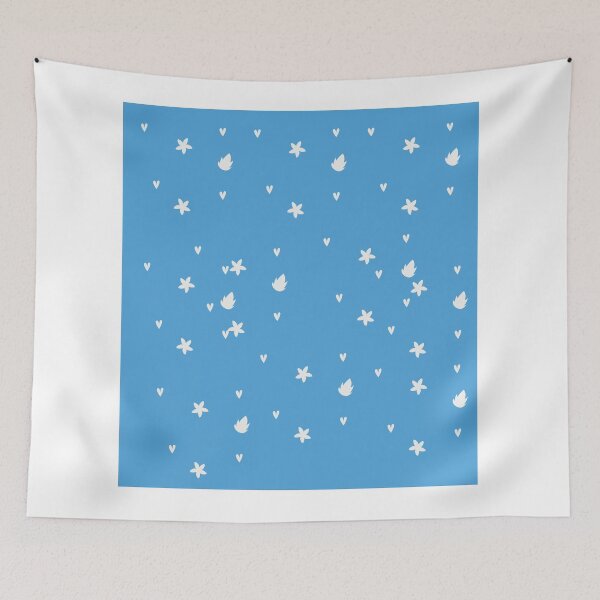 Item preview, Soft Floral Pattern White Flowers, Leaves and Hearts designed and sold by Jamildesign.