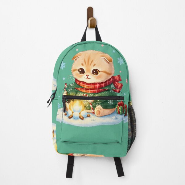 Item preview, Cozy Campfire Cat | Cute Kitten Roasting Marshmallows | Festive Winter Wonderland Kitty designed and sold by E-SarnEdge.