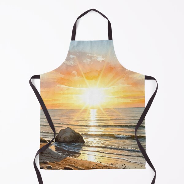 Item preview, Watercolor Sunrise at Port Townsend – Pacific Northwest Coastal Painting Art Print designed and sold by Alaska Magick.