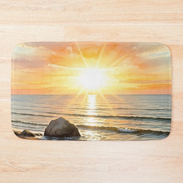 Item preview, Watercolor Sunrise at Port Townsend – Pacific Northwest Coastal Painting Art Print designed and sold by Alaska Magick.