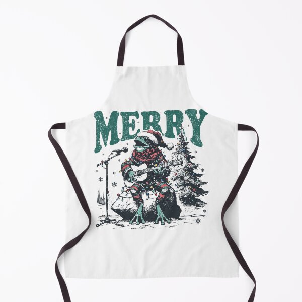 Item preview, Merry Rockin’ Frogmas – Singing and Guitarist Toad with Christmas Tree designed and sold by EmeraldeaArt.