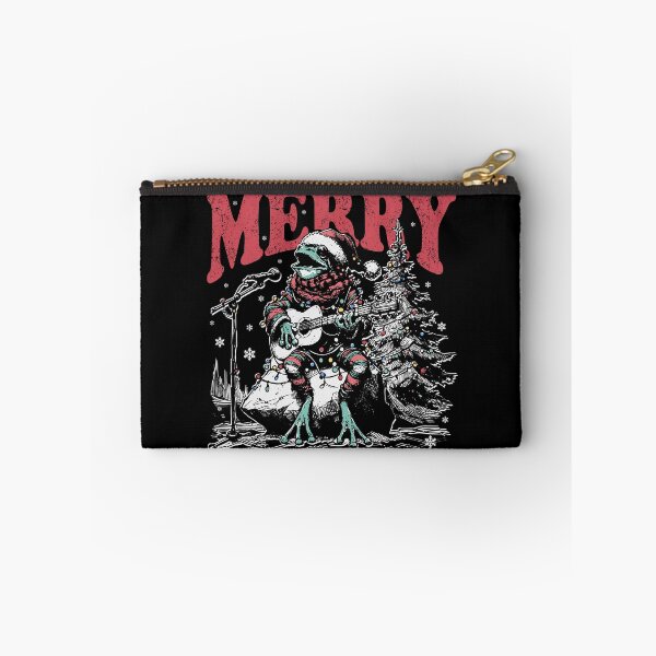 Item preview, Merry Frogmas – Singing and Guitarist Toad with Christmas Tree designed and sold by EmeraldeaArt.