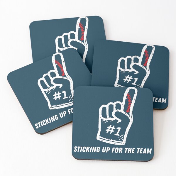 Item preview, Sticking Up for the Team – Baseball Humor Design by Backstop & Co. designed and sold by BackstopAndCo.