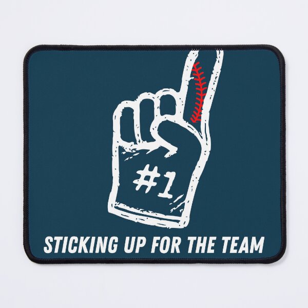 Item preview, Sticking Up for the Team – Baseball Humor Design by Backstop & Co. designed and sold by BackstopAndCo.