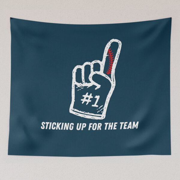 Item preview, Sticking Up for the Team – Baseball Humor Design by Backstop & Co. designed and sold by BackstopAndCo.