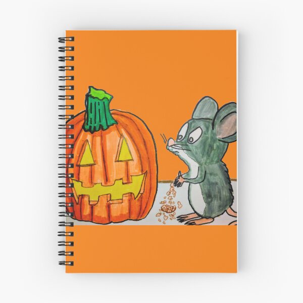 Item preview, HALLOWEEN PUMPKIN SCARED THE LIL MOUSE  designed and sold by JoAnnHayden.