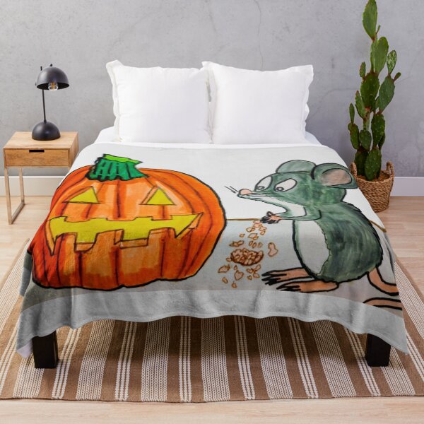 Item preview, HALLOWEEN PUMPKIN SCARED THE LIL MOUSE  designed and sold by JoAnnHayden.