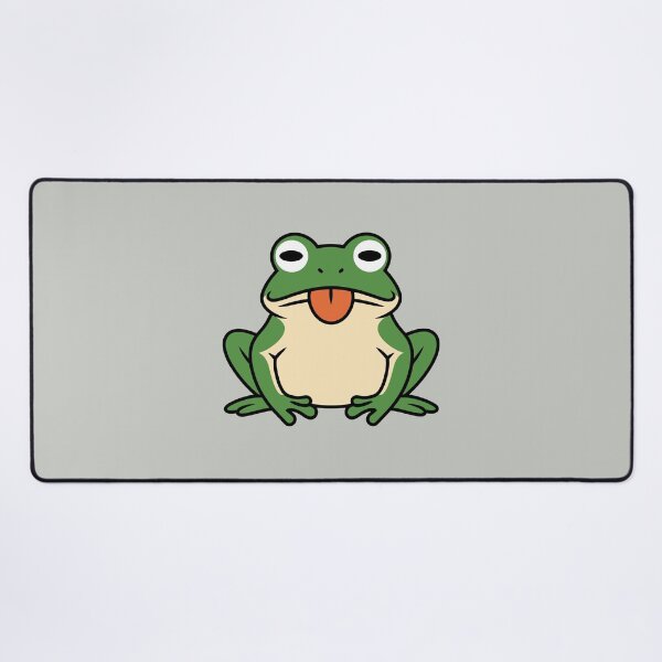 Item preview, Sarcastic Green Frog – Funny Cartoon Amphibian with Tongue Out designed and sold by EmeraldeaArt.