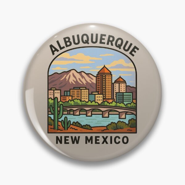 Item preview, Albuquerque, New Mexico City Skyline designed and sold by Myra365Art.