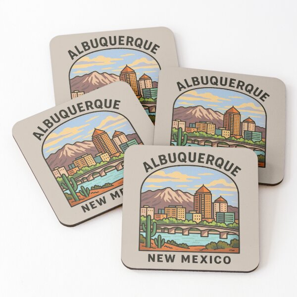 Item preview, Albuquerque, New Mexico City Skyline designed and sold by Myra365Art.