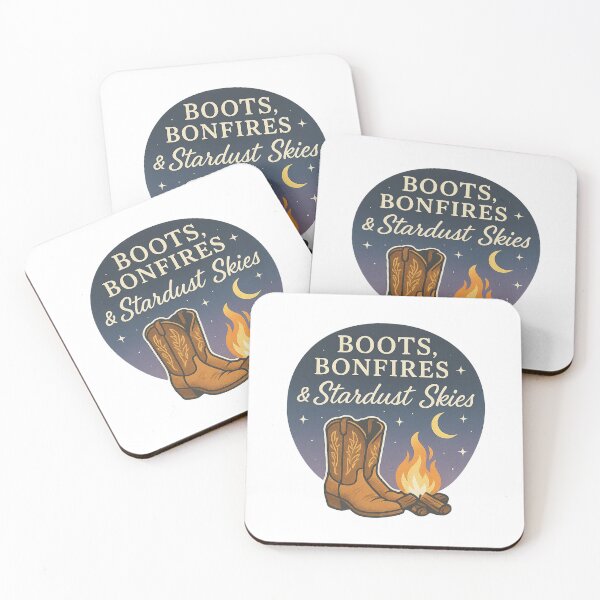 Item preview, Boots Bonfires & Stardust Skies | Dreamy Western Night T-Shirt designed and sold by SoulThread Studio.