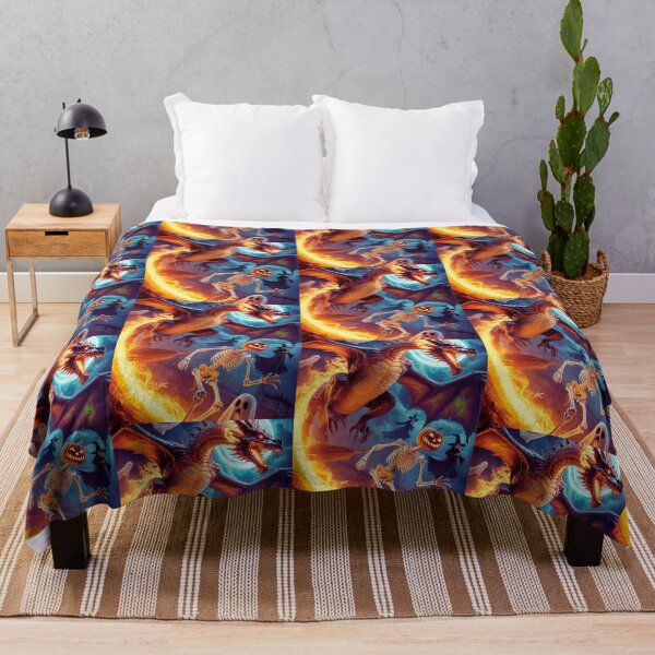 Item preview, Inferno Nightmare: Fire Dragon's Halloween Haunt designed and sold by Tom-Apex-Art.