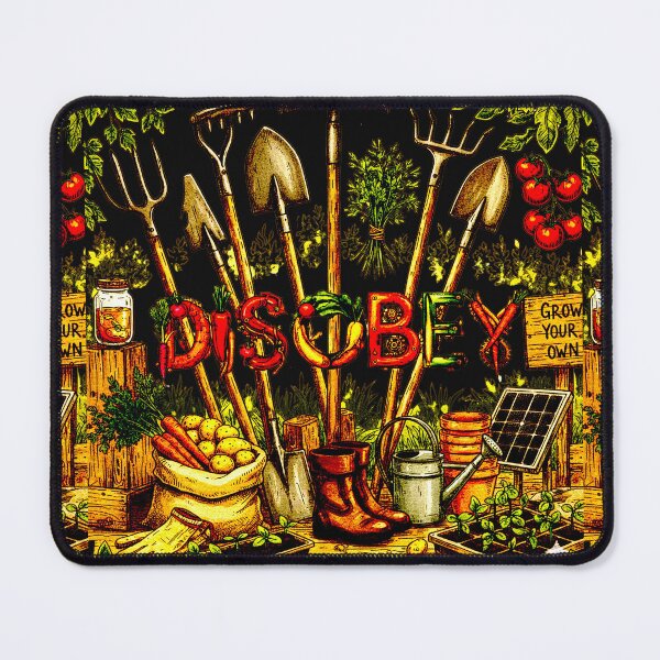 Item preview, DISOBEY – Funny Gardening Rebel Art ,Grow Your Own Revolution Design designed and sold by PaparazziAnunnaki.