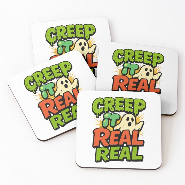 Item preview, Creep It Real T-Shirt | Halloween Pun Tee Sticker designed and sold by GeniePixel.