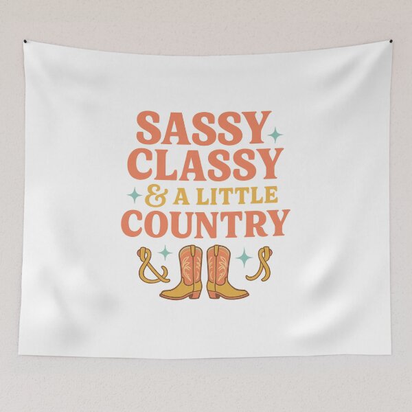Item preview, Sassy Classy & a Little Country | Retro Western Cowgirl T-Shirt designed and sold by SoulThread Studio.