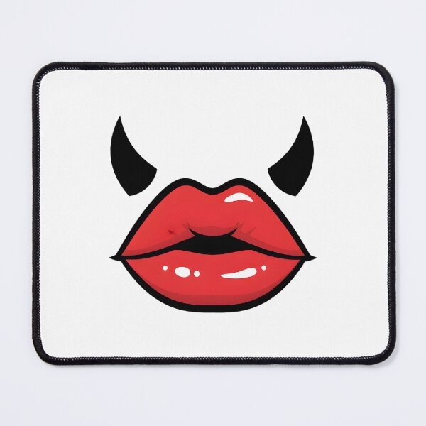 Item preview, Devil Lips Pop Art - Red Lips Horns Design, Cute and Edgy designed and sold by InfiniteOrbit.