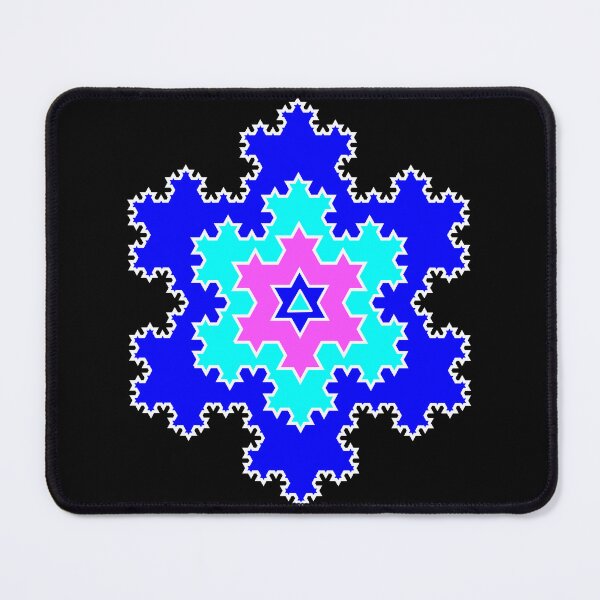 Item preview, Colorful Fractal Koch Snowflake Pattern Shapes Mania designed and sold by Shapes-Mania.