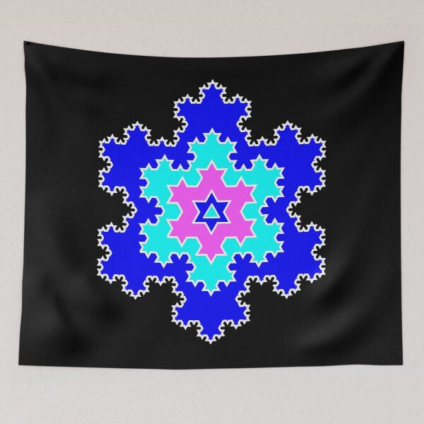 Item preview, Colorful Fractal Koch Snowflake Pattern Shapes Mania designed and sold by Shapes-Mania.