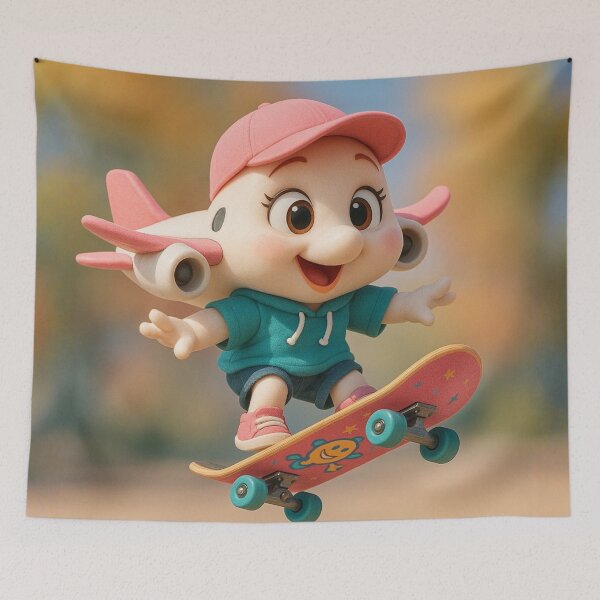 Item preview, Skater Aeroplane Girl designed and sold by Sillytoe.