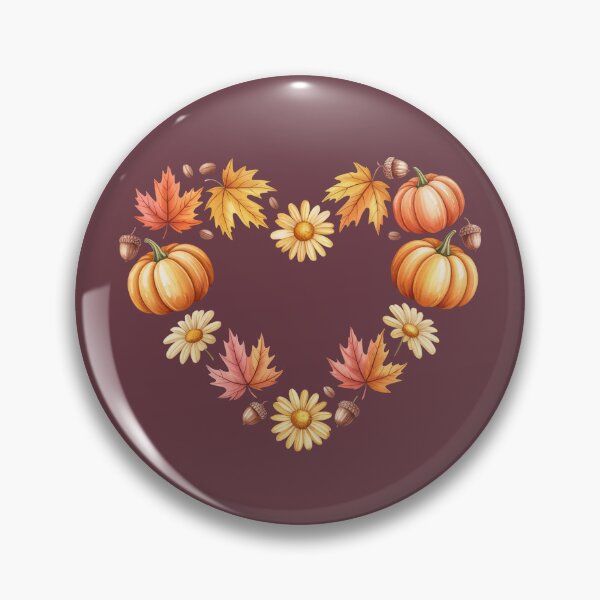 Item preview, Autumn Heart with Pumpkins and Leaves designed and sold by jkrphoto.