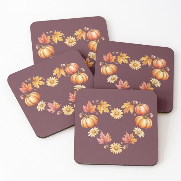 Item preview, Autumn Heart with Pumpkins and Leaves designed and sold by jkrphoto.
