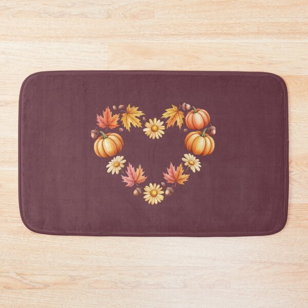 Item preview, Autumn Heart with Pumpkins and Leaves designed and sold by jkrphoto.